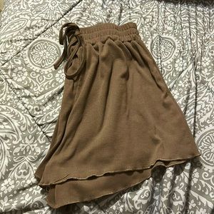 Shein, loose/ flowy brown shorts